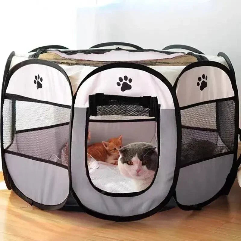 Portable Folding Pet Tent – Octagonal Outdoor & Indoor Pet Playpen