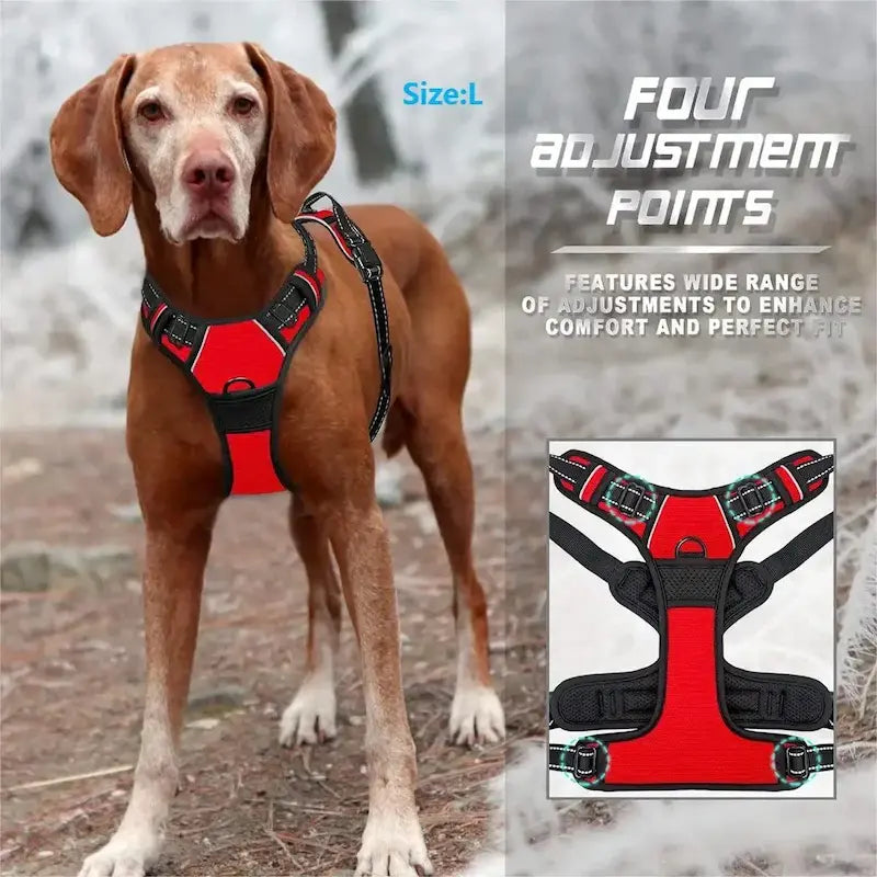 No Pull Dog Harness | Heavy-Duty Front Clip with Reflective Straps & Easy Control Handle for Large Dogs