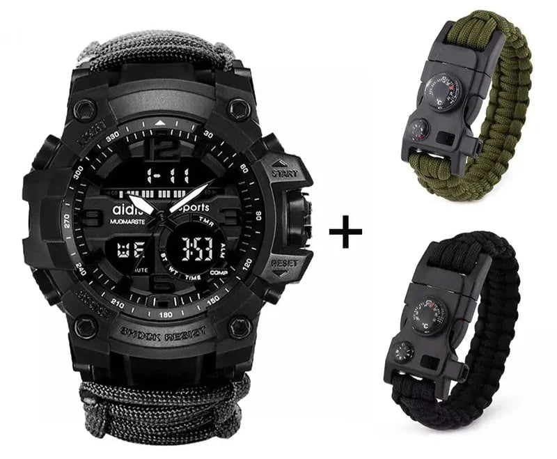 Waterproof LED Military Sports Watch