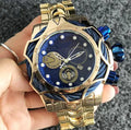 Golden Waterproof Quartz Luxury Watch