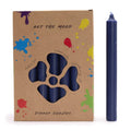 Velas de Mesa de Cor Sólida - Pack de 21 - Azul Marino Rústico