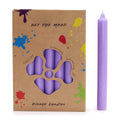 Velas de Mesa de Cor Sólida - Pack de 21 - Lilás Rústico
