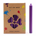 Velas de Mesa de Cor Sólida - Pack de 21 - Violeta Rústico