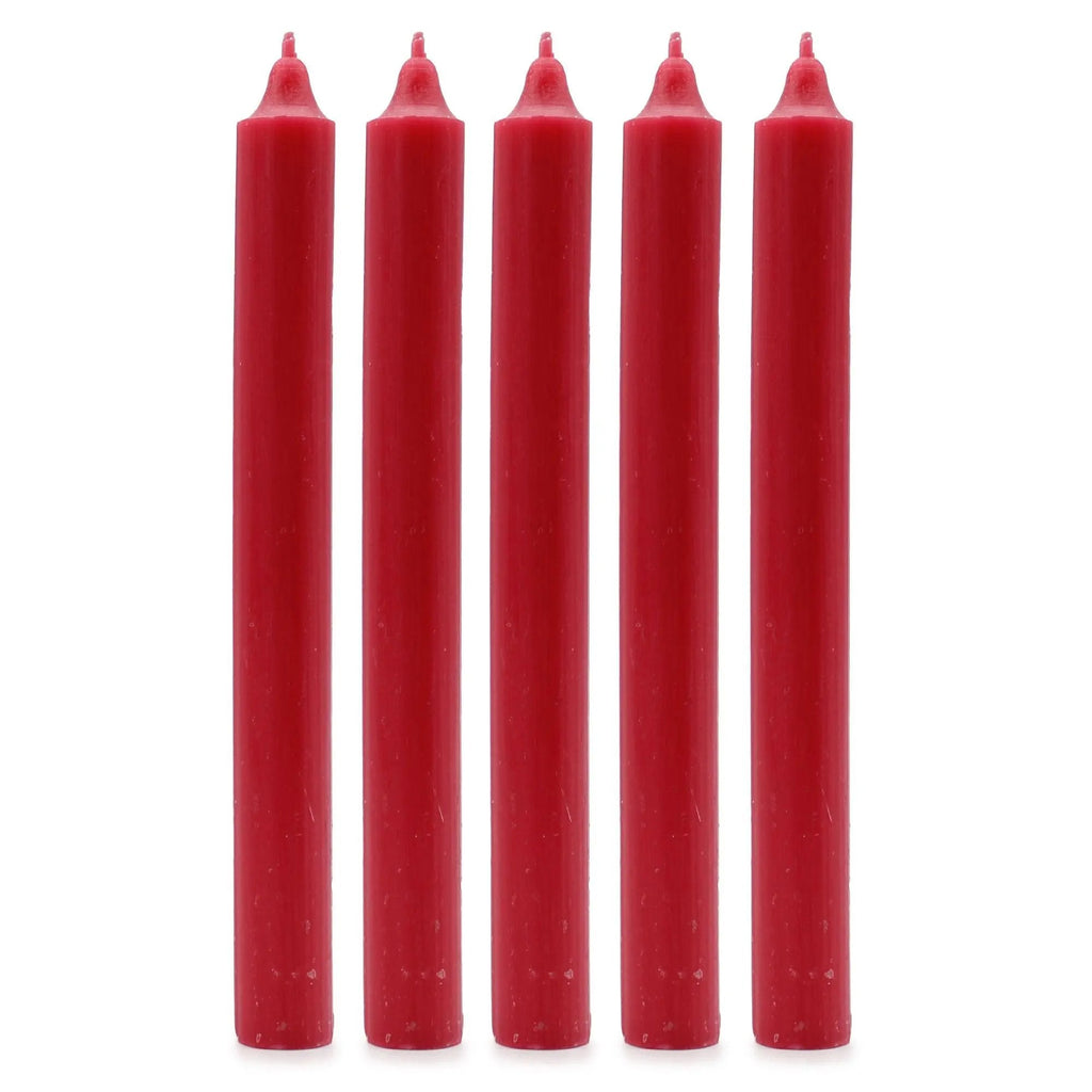 Velas de Mesa de Cor Sólida - Pack de 21 - vermelho Rústico