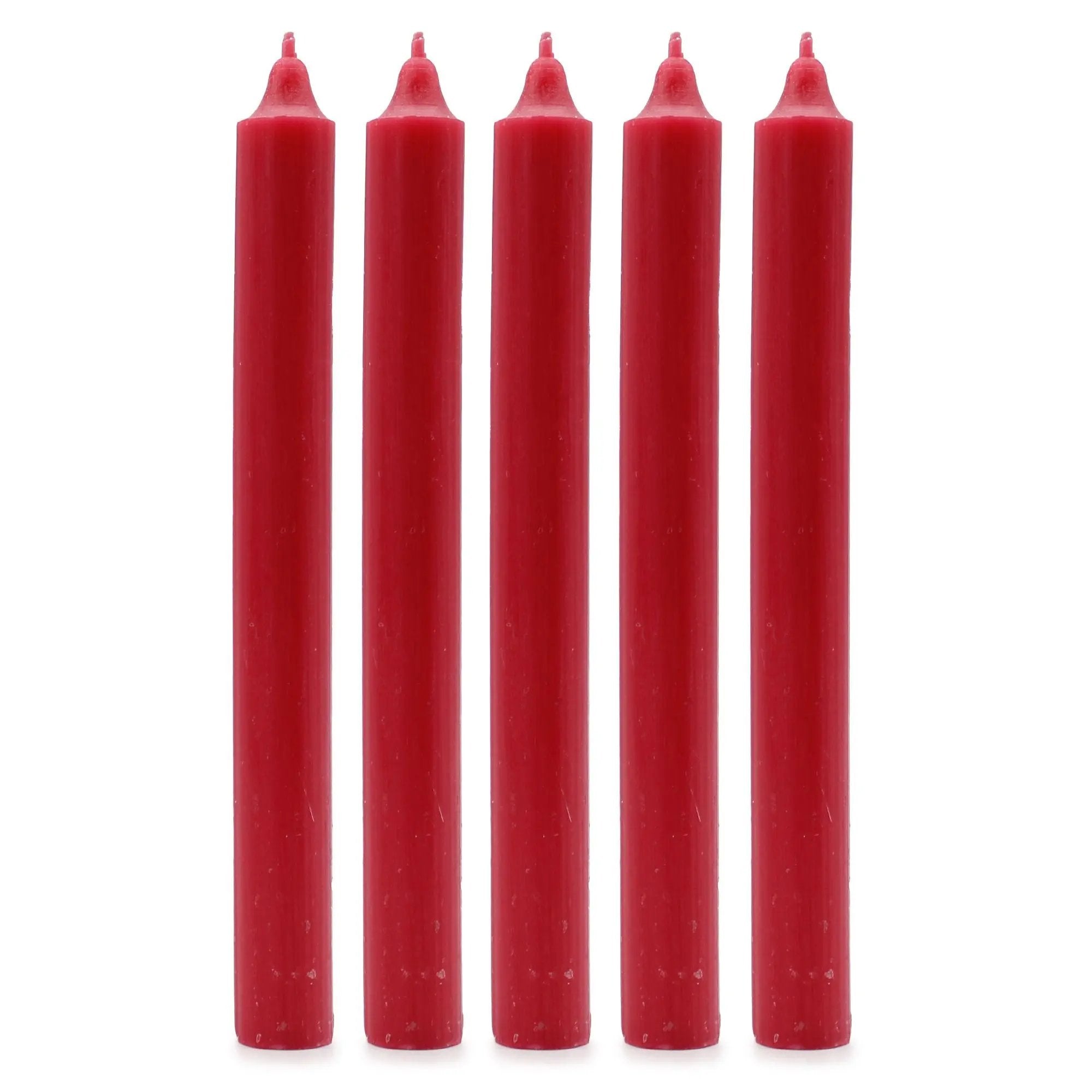 Velas de Mesa de Cor Sólida - Pack de 21 - vermelho Rústico
