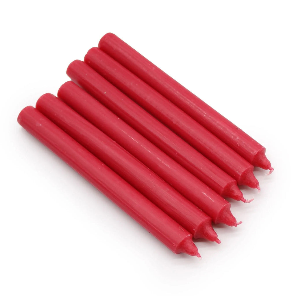 Velas de Mesa de Cor Sólida - Pack de 21 - vermelho Rústico