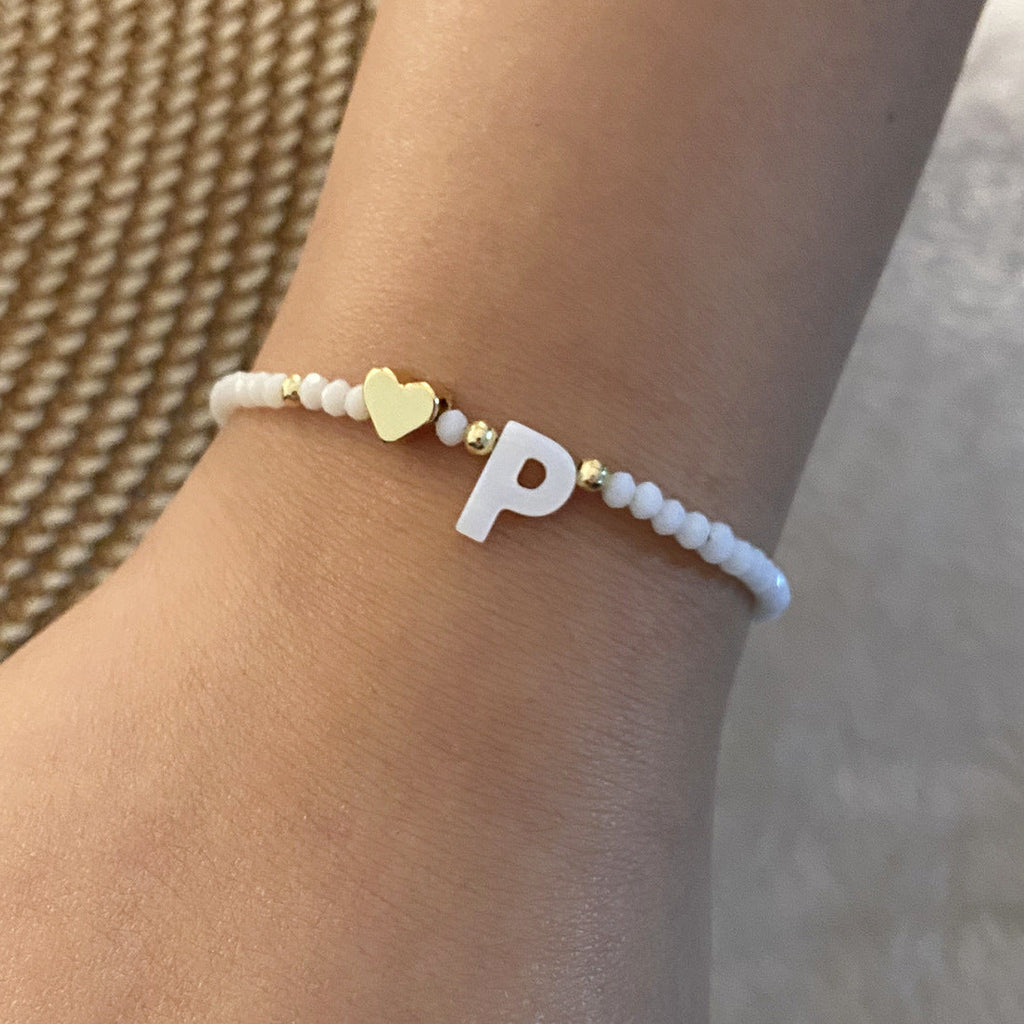 Bracelet with Letter and Heart