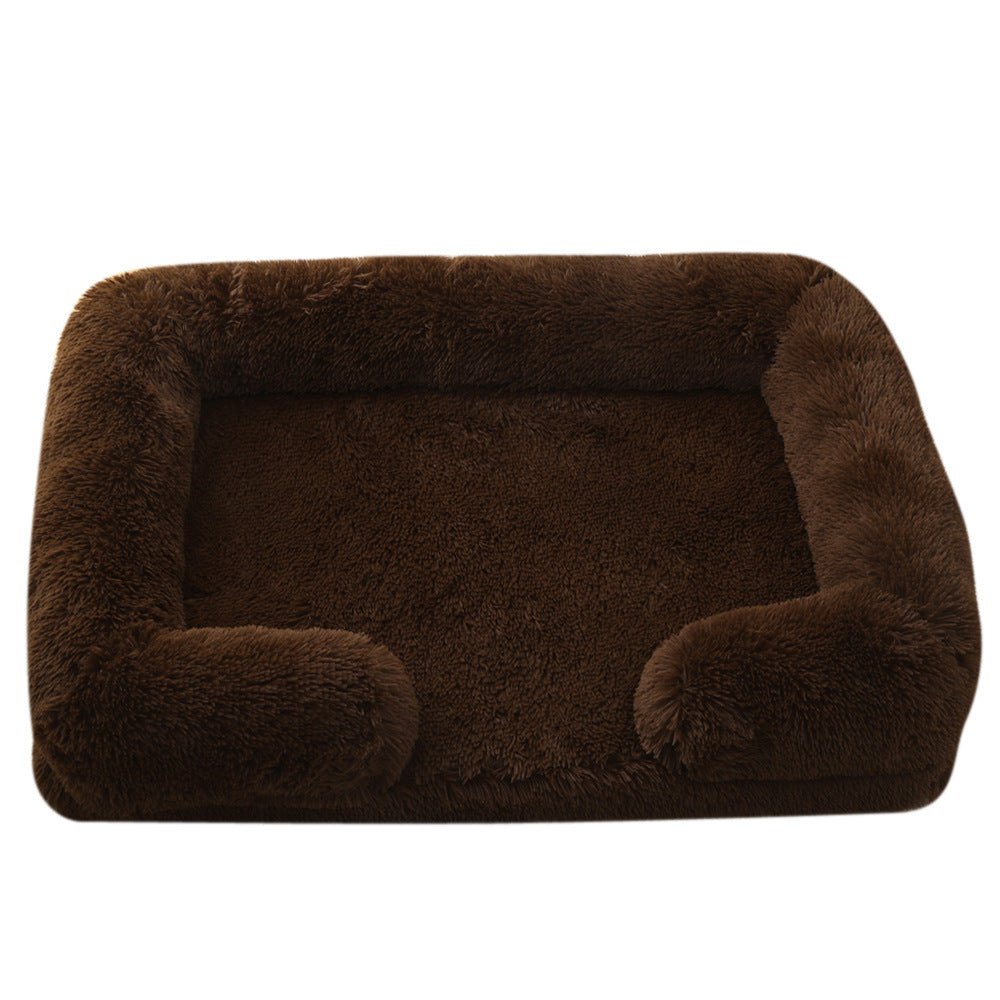 Plush Rectangle Pet Bed | Cozy Winter Dog Bed for Maximum Comfort