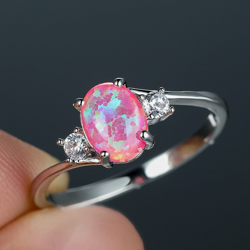 Anel com Cristal Opala