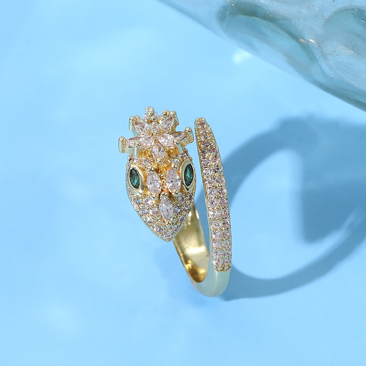 Anel Snake com Zircónia