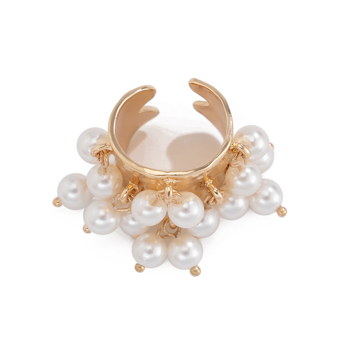 Anillo de borla con piedra natural