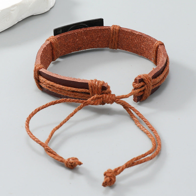 Pulseira Retro de Couro