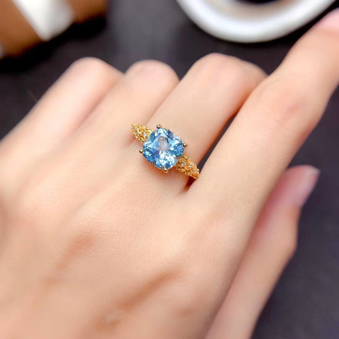 Ring with Amethyst and Topaz