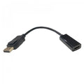 3GO ADPHDMI / Conversor Displayport Macho - HDMI Fêmea / 15cm / Preto