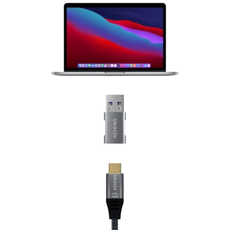 Adaptador USB 3.2 GEN2 / USB tipo C hembra a USB macho Aisens A108-0655