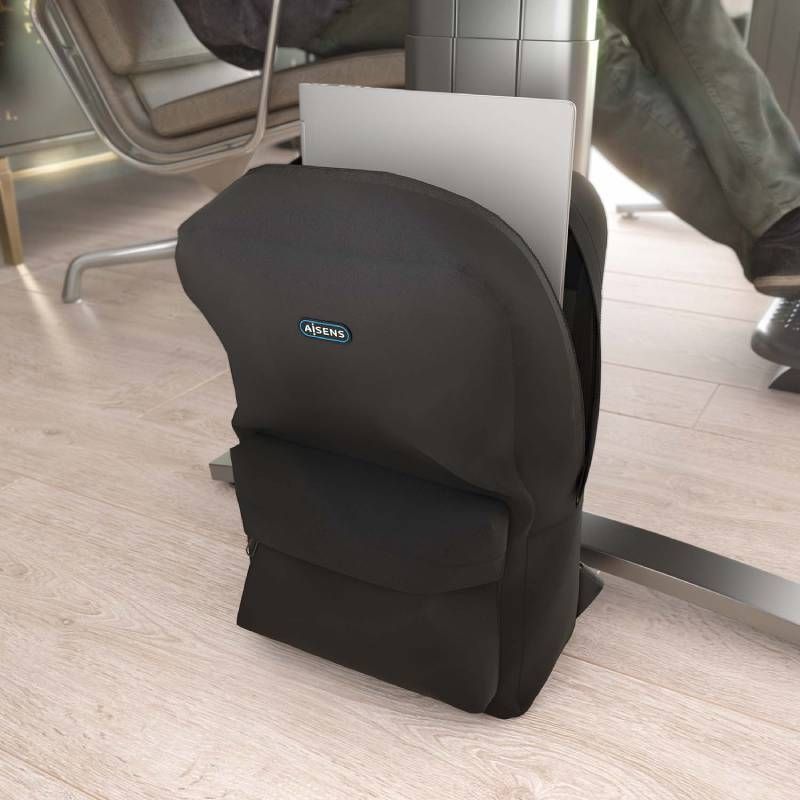Mochila para portátil Aisens Asbg-bp080-bk de hasta 15,6" (negra)