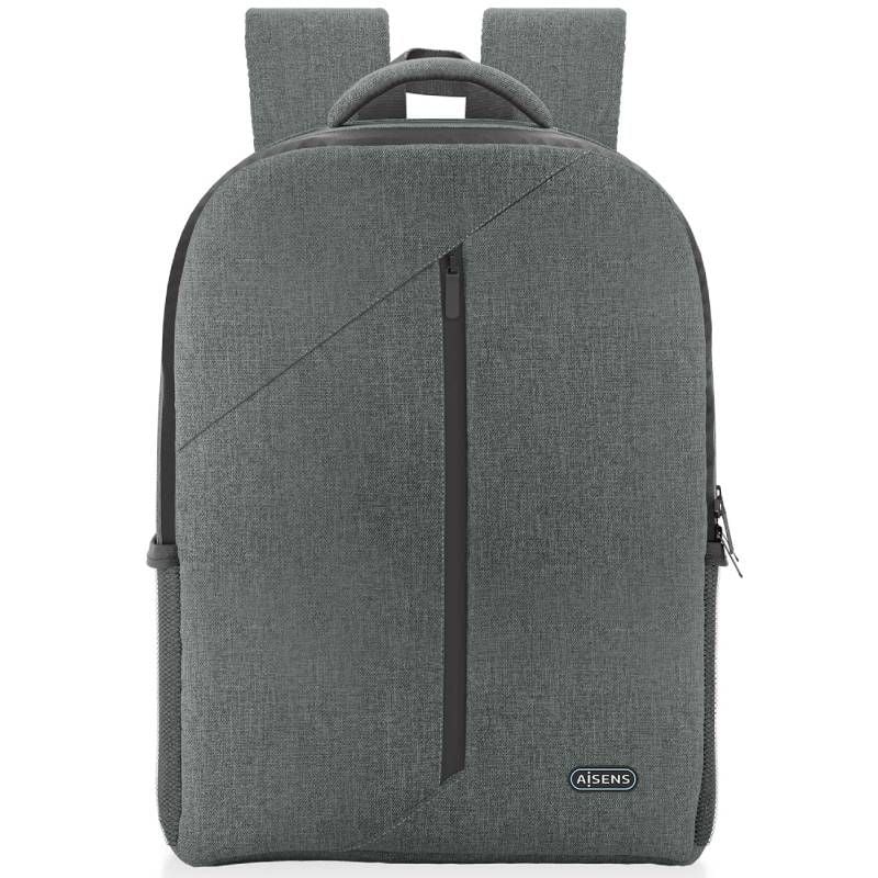 Mochila Aisens Premium Asbg-bp084-gr para Computadores Portáteis Até 15,6" / Cinzento