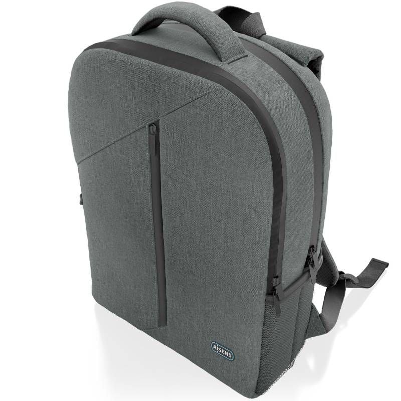 Mochila Aisens Premium Asbg-bp084-gr para Computadores Portáteis Até 15,6" / Cinzento