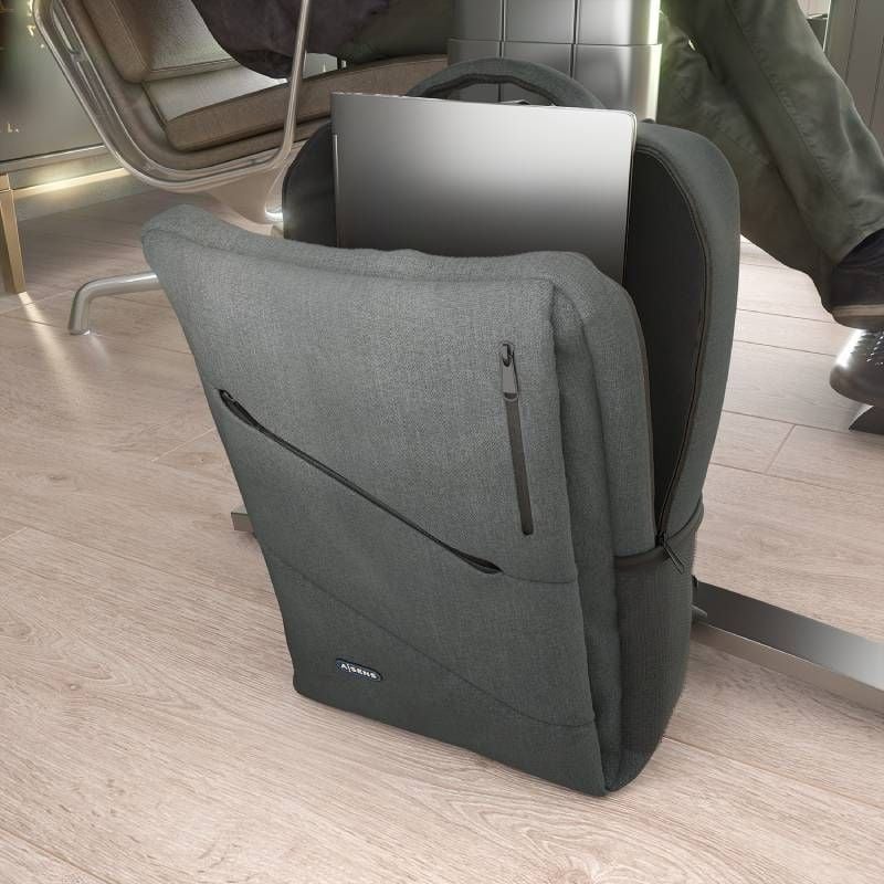 Mochila Aisens Urban &amp; Office Asbg-bp085-gr para portátiles de hasta 15,6" / Gris