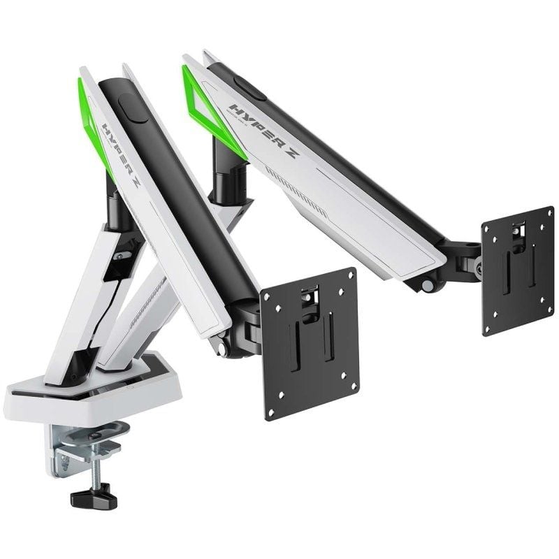 Soporte de escritorio para juegos con contrapeso para 2 monitores Aisens DT38TSR-345 / Giratorio/Inclinable…