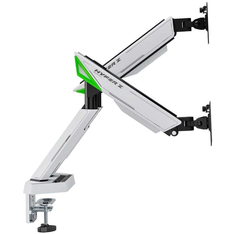 Soporte de escritorio para juegos con contrapeso para 2 monitores Aisens DT38TSR-345 / Giratorio/Inclinable…