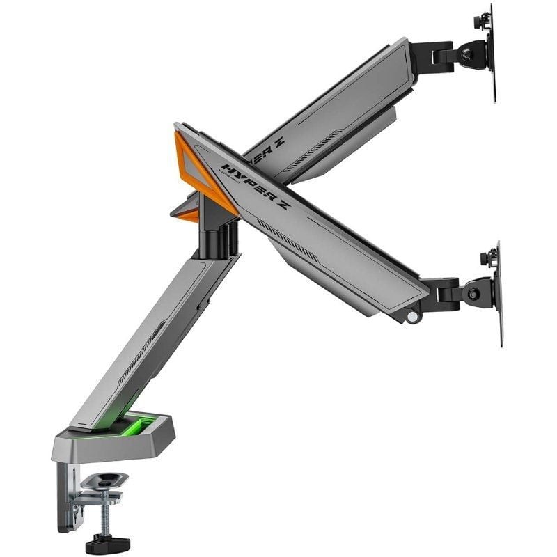 Soporte para monitor de escritorio para juegos Aisens DT38TSRRGB-349, giratorio, inclinable, hasta 16 kg.