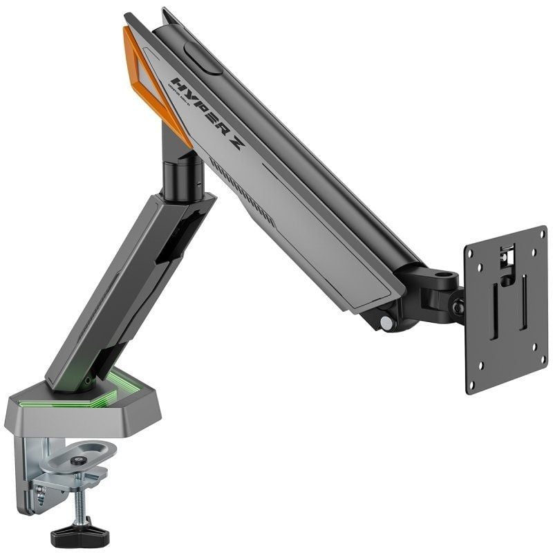 Soporte para monitor de escritorio para juegos Aisens DT49TSRRGB-347 / Giratorio / Inclinable / Hasta 16 kg /…