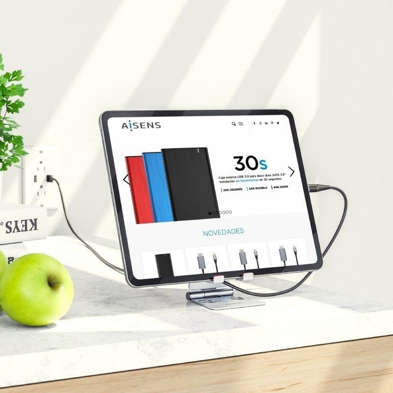 Suporte para Smartphone / Tablet Aisens Ms2pm-086 / Prata