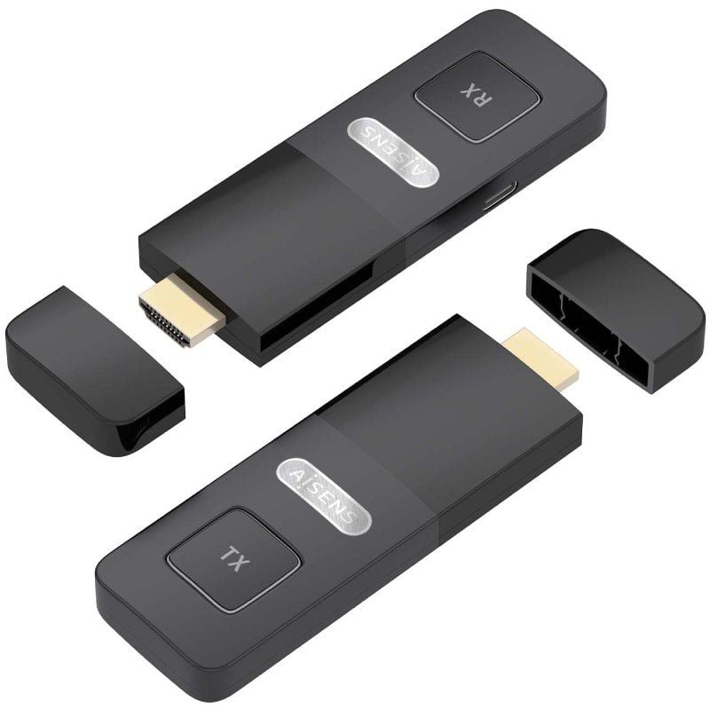 Adaptador/transmisor de vídeo HDMI inalámbrico Aisens ASWL-H2K30M001-BK