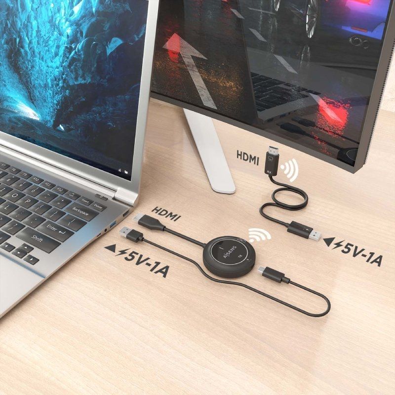 Adaptador/transmisor de vídeo HDMI inalámbrico Aisens ASWL-H2K30M002-BK