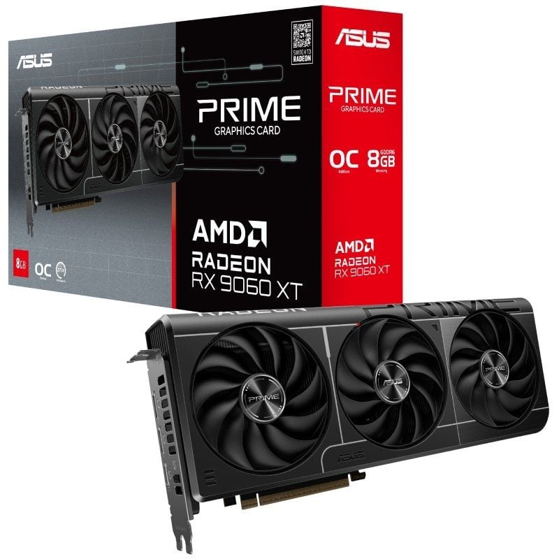 Placa Gráfica Asus Prime Radeon RX 9060 XT OC / 8GB GDDR6