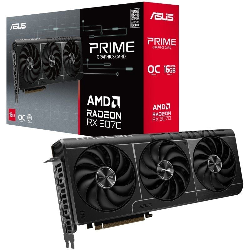 Placa Gráfica Asus Prime Radeon RX 9070 OC Edition / 16GB GDDR6