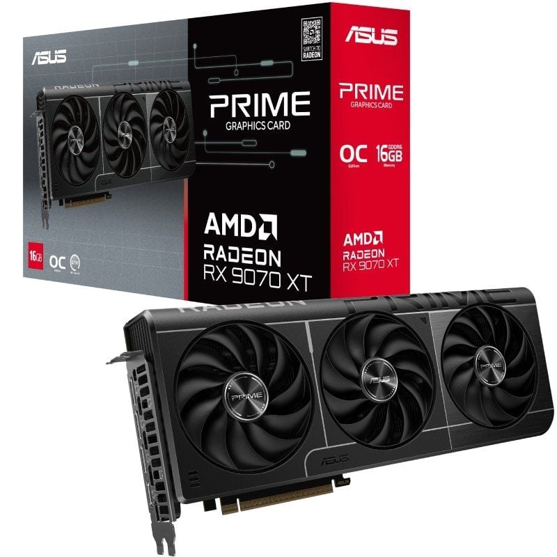 Placa Gráfica Asus Prime Radeon RX 9070 XT OC / 16GB GDDR6