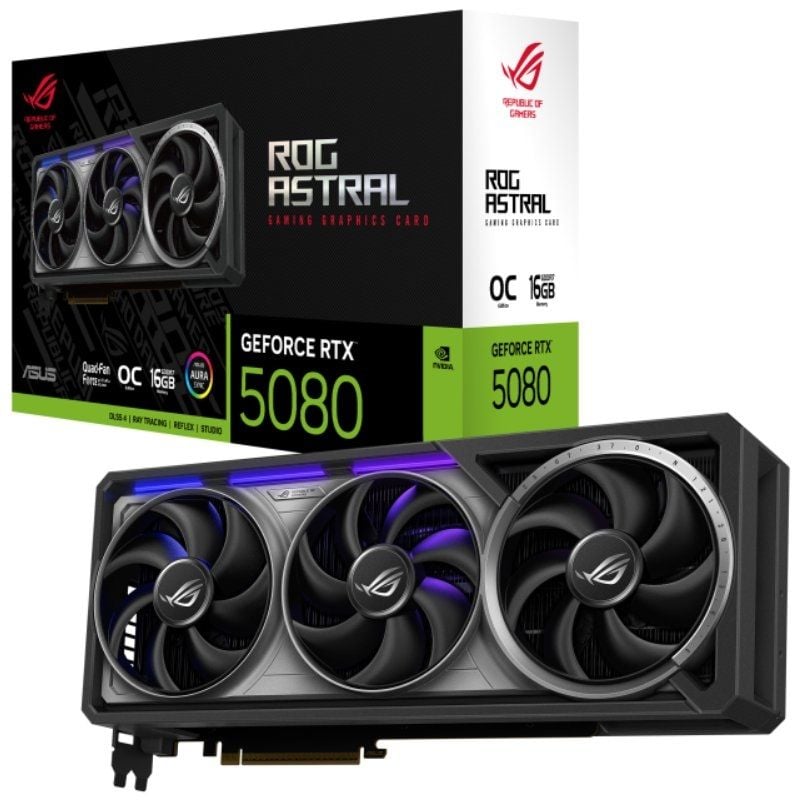 Placa Gráfica Asus ROG Astral Geforce RTX 5080 OC / 16GB GDDR7