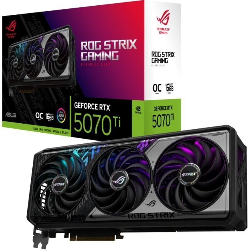 Placa Gráfica Asus ROG Strix OC Geforce RTX 5070ti / 16GB GDDR7