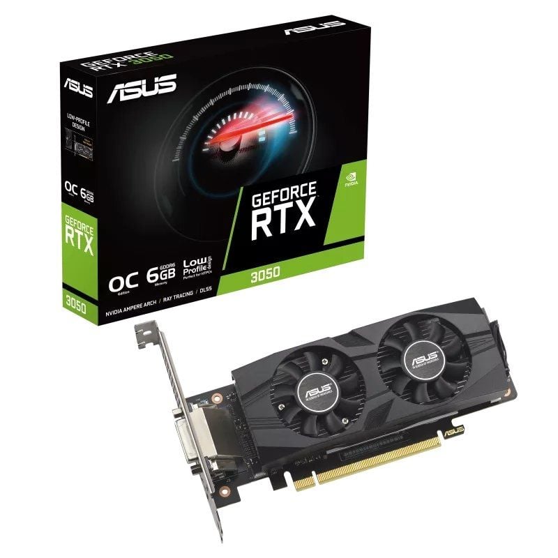 Asus Geforce RTX 3050 LP BRK OC Edition / 6GB GDDR6 / Placa Gráfica Compatível de Baixo Perfil