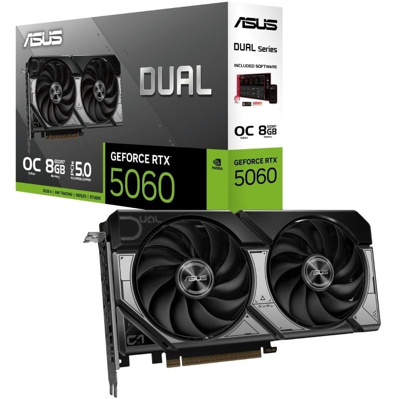 Placa Gráfica Asus Dual Geforce RTX 5060 OC / 8GB GDDR7