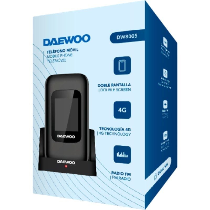 Telemóvel Daewoo DW8005 para Idosos / 4G / Preto