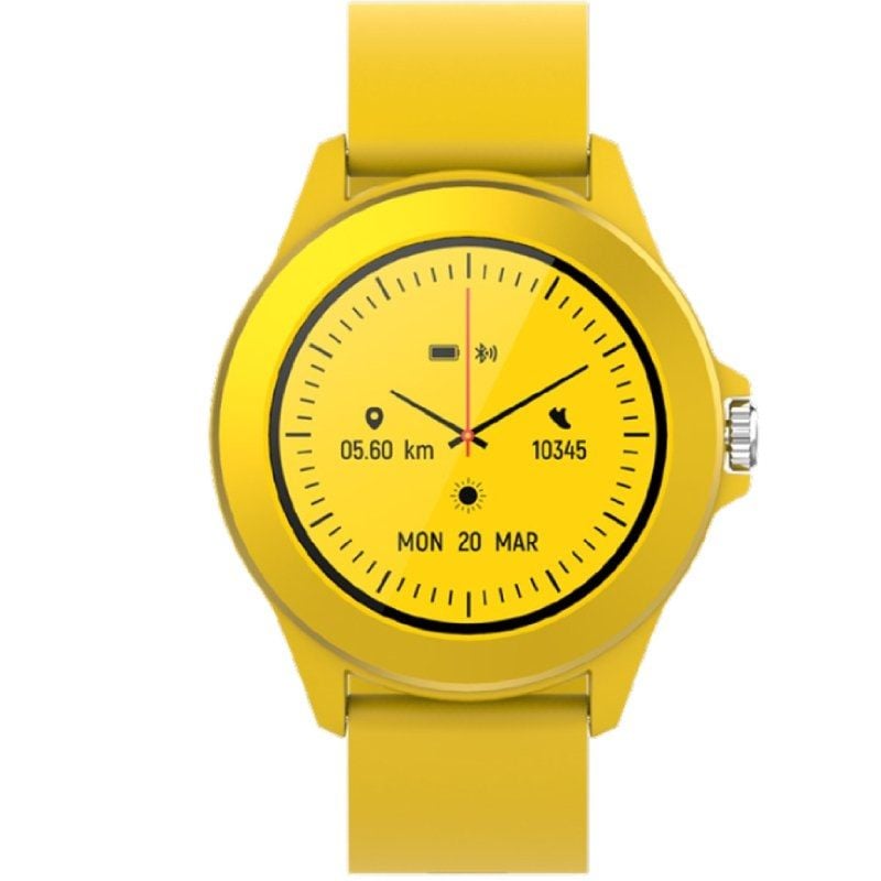 Smartwatch Forever Colorum Cw-300 / Notificações / Ritmo Cardíaco / Amarelo