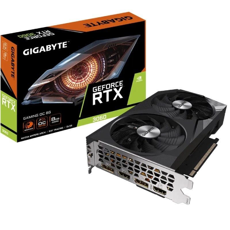 Placa Gráfica Gigabyte Geforce RTX 3060 GAMING OC / 8GB GDDR6