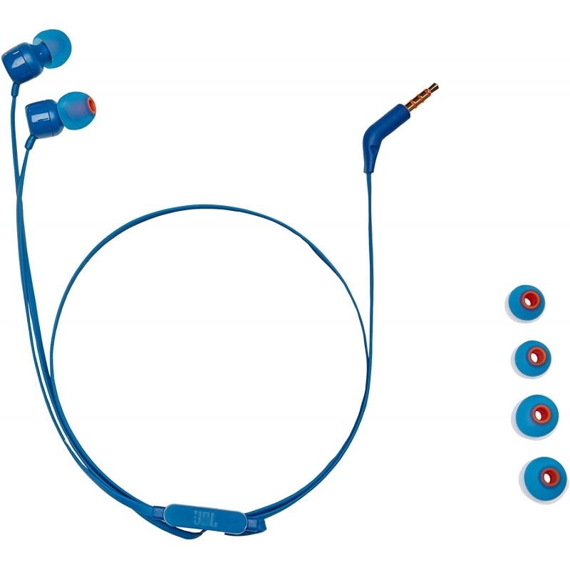 Auscultadores Intra-auriculares JBL Tune 110 / com Microfone / Jack 3.5 / Azul