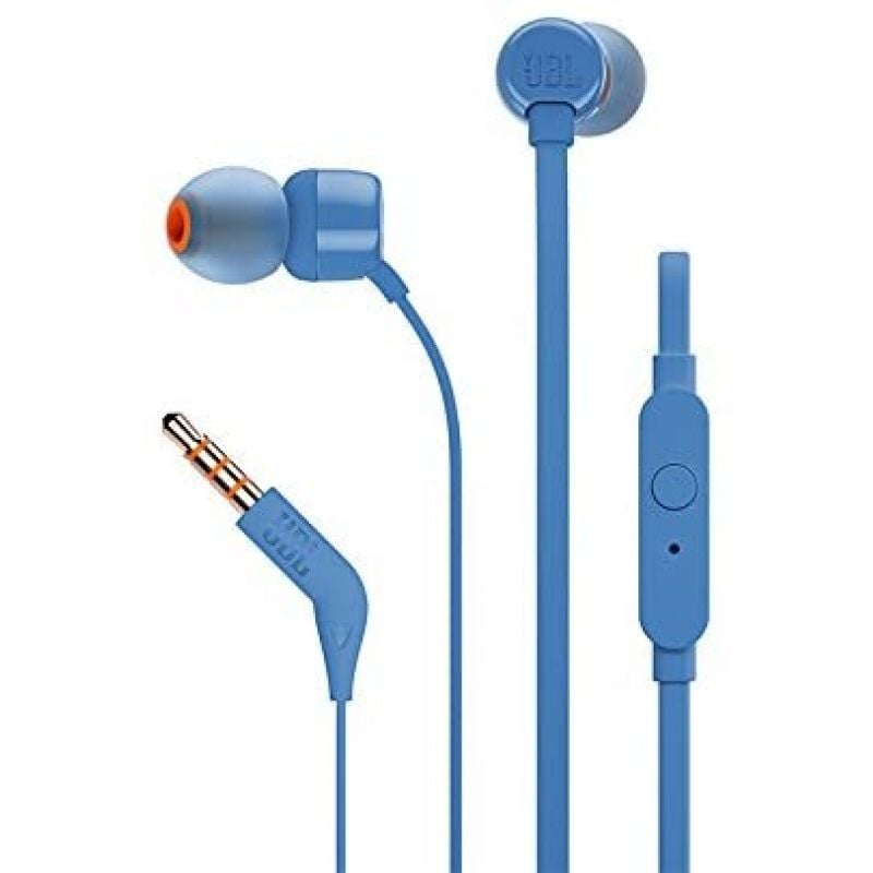 JBL Tune 110 In-Ear Headphones / with Microphone / 3.5mm Jack / Blue