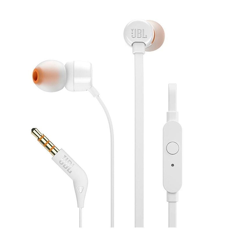 JBL Tune 110 In-Ear Headphones / with Microphone / 3.5mm Jack / White