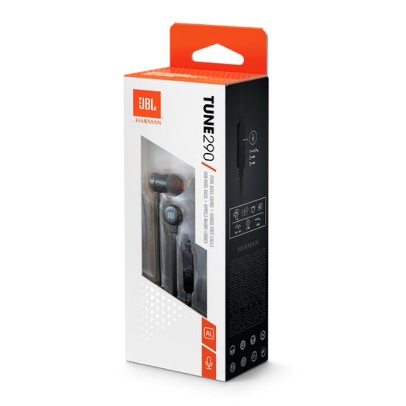Auscultadores Intra-auriculares JBL Tune 290 / com Microfone / Preto