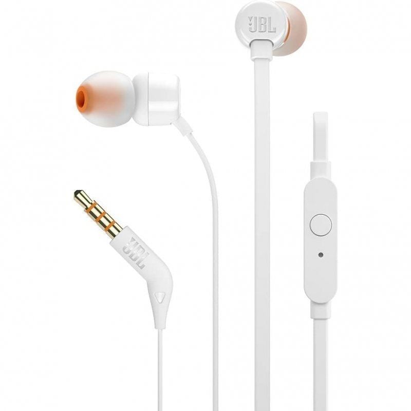 JBL Tune 160 In-Ear Headphones / with Microphone / 3.5mm Jack / White