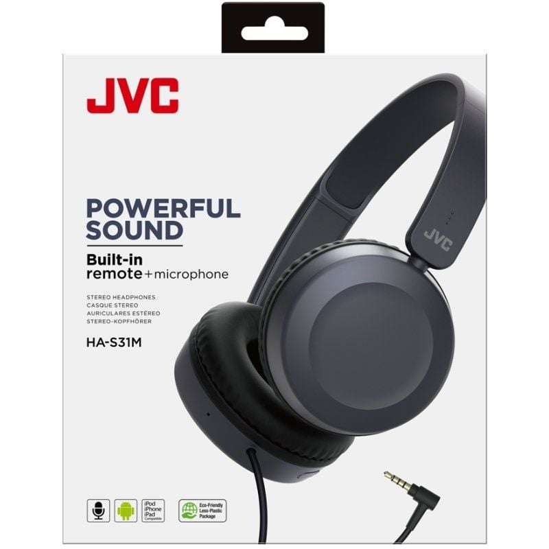 JVC HA-S31M Headphones / with Microphone / 3.5mm Jack / Blue