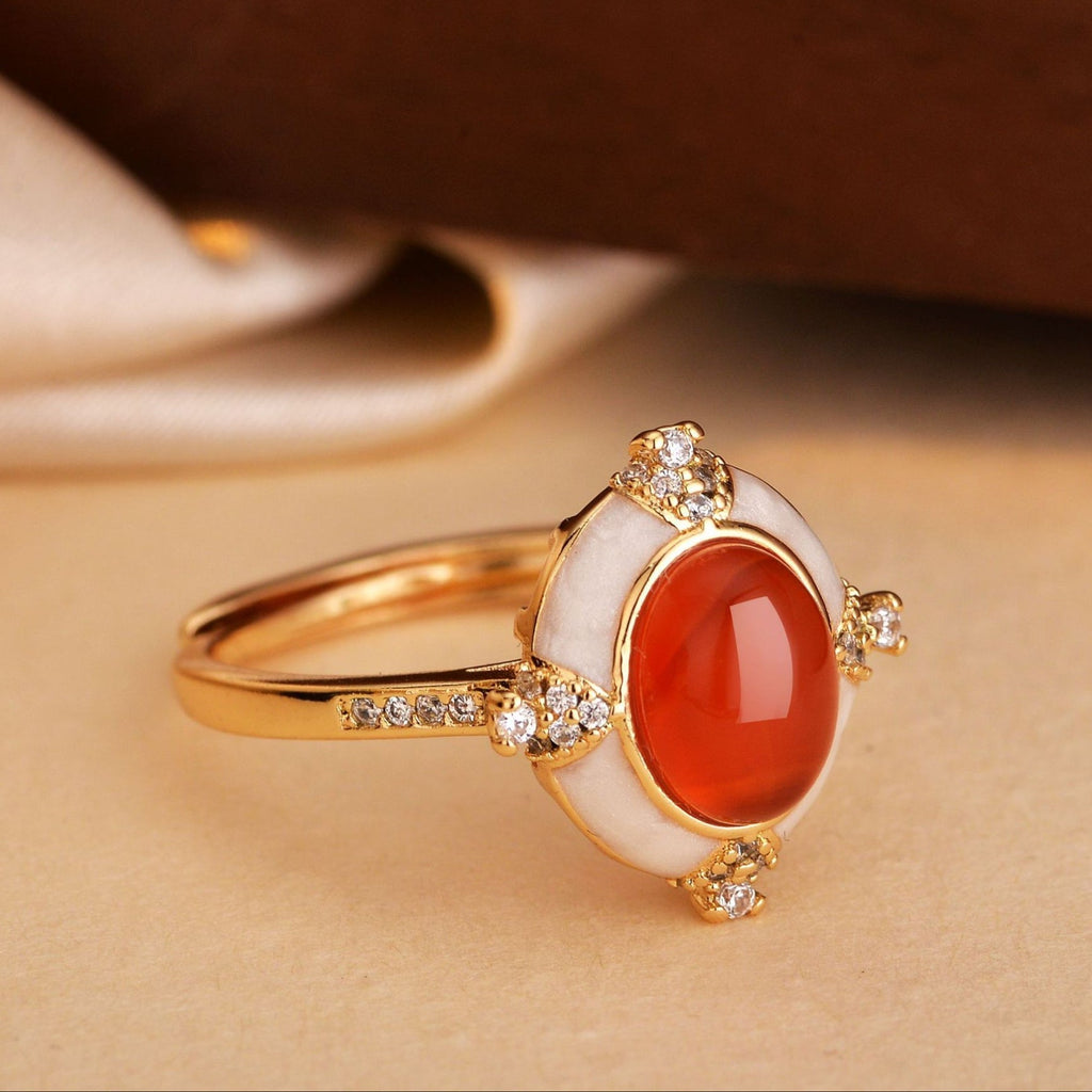 Anillo ovalado retro