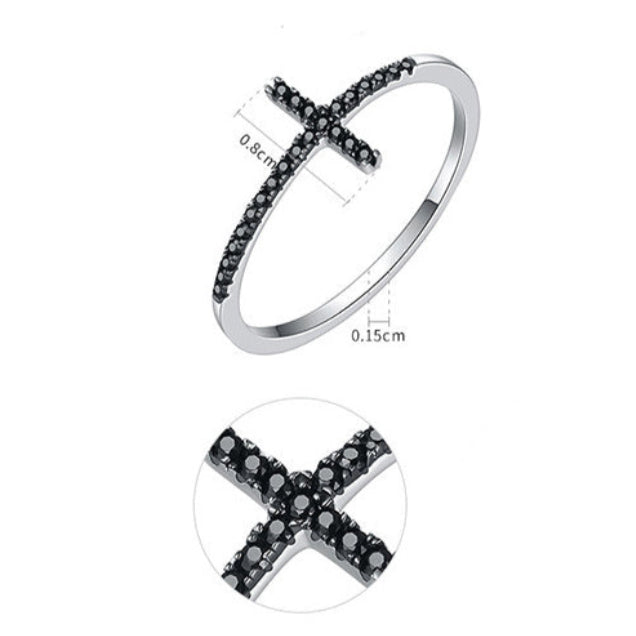 Anel Cruz com Zircónia