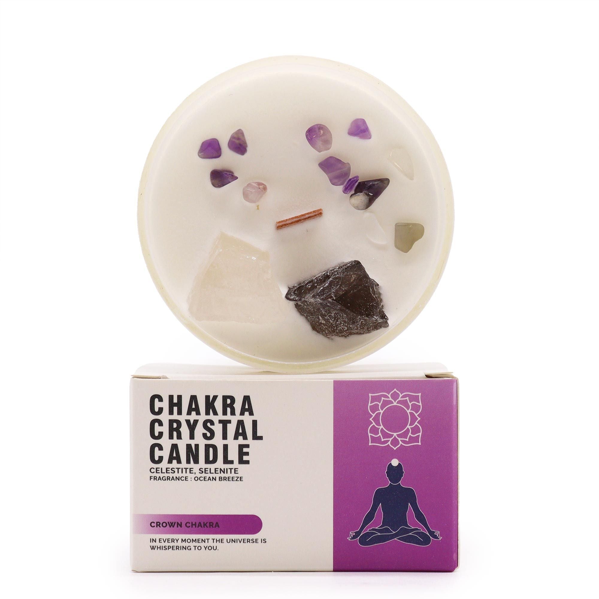 Vela de Cristal de Chakra - Chakra Coroa