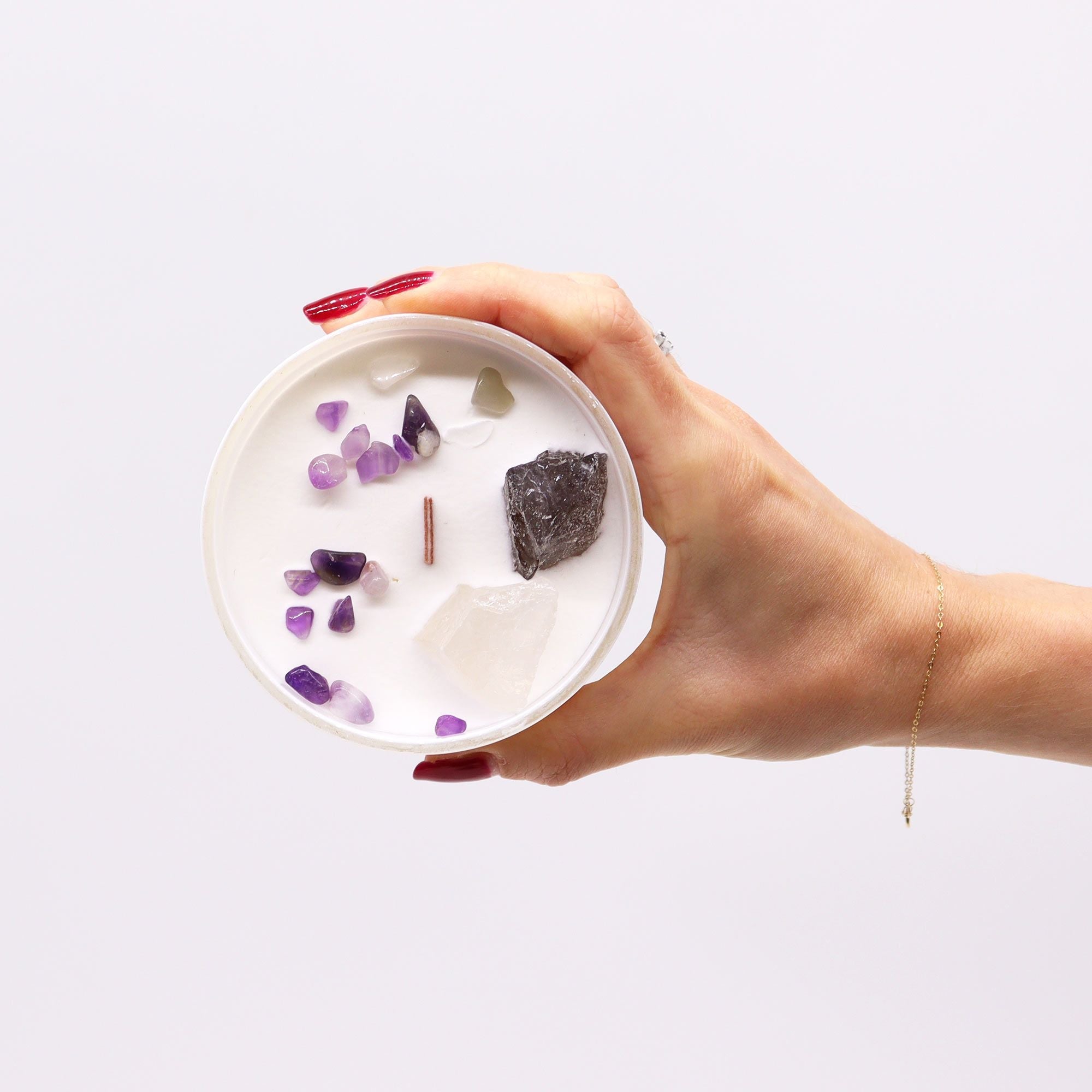 Vela de Cristal de Chakra - Chakra Coroa